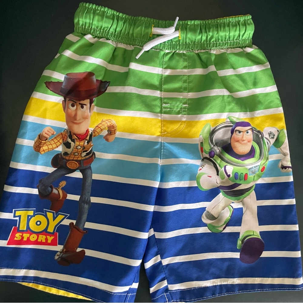 Kids Striped Shorts - Green and Blue